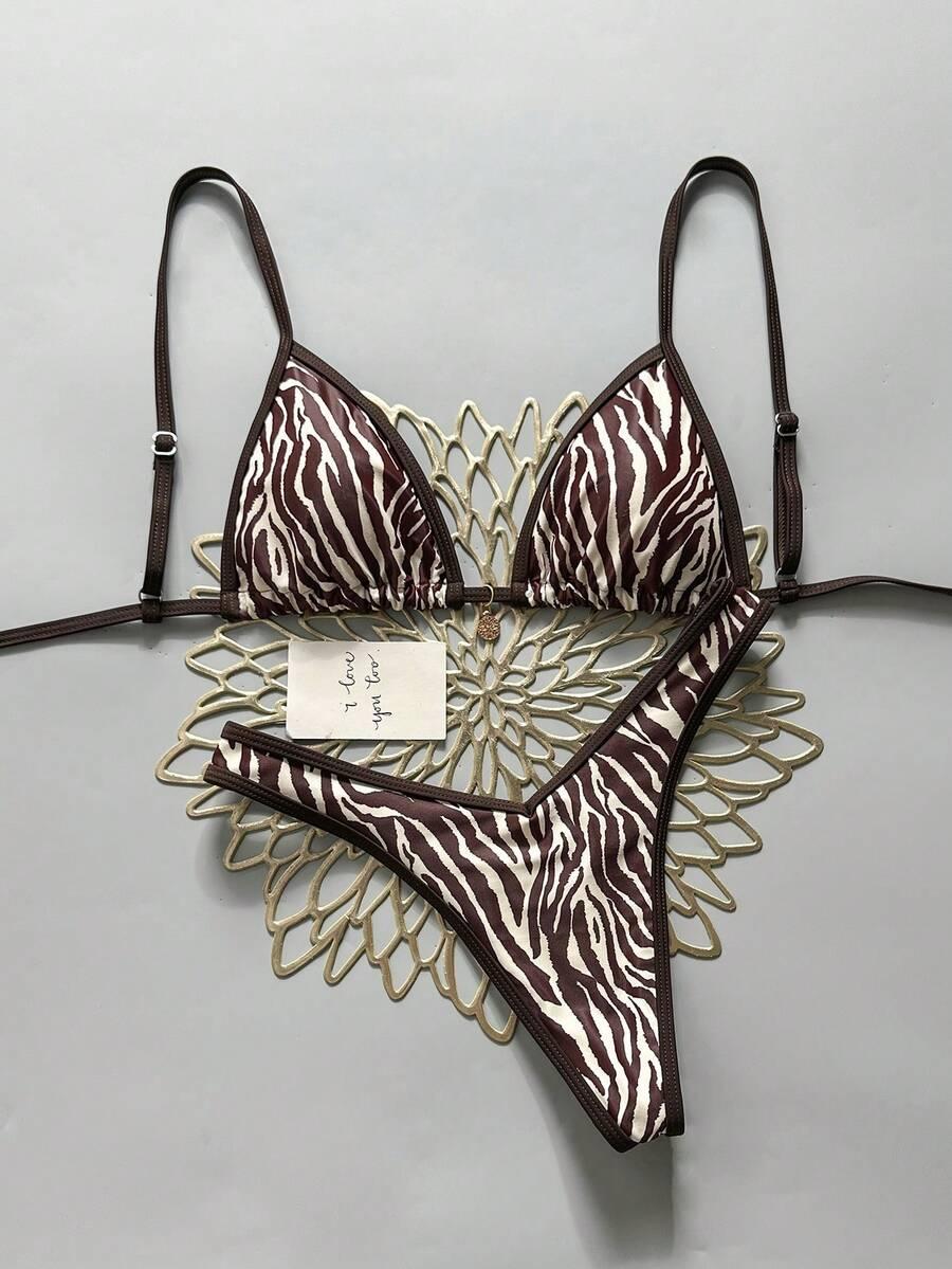 DWUCZĘŚCIOWY STRÓJ KĄPIELOWY ANIMAL PRINT