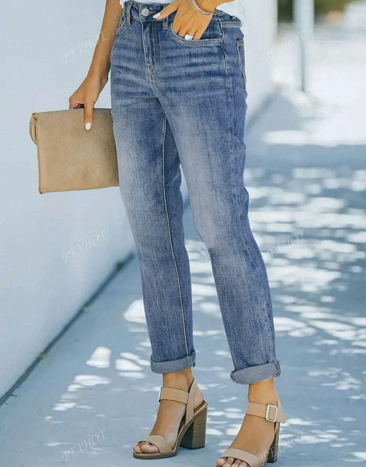 PROSTE SPODNIE JEANS