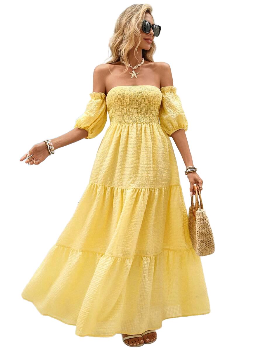 SUKIENKA KOKTAJLOWA MAXI CARMEN LYOCELL