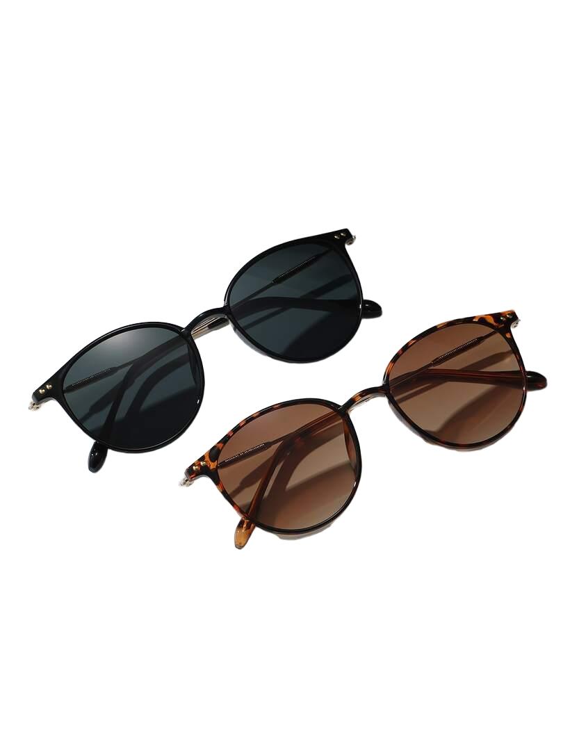 brązowe okulary animal print 