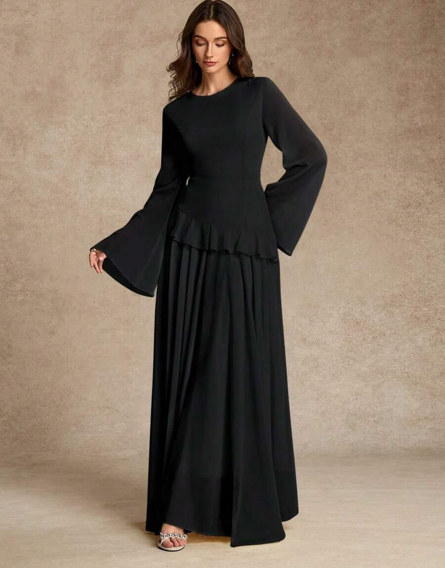 CZARNA MAXI SUKIENKA 