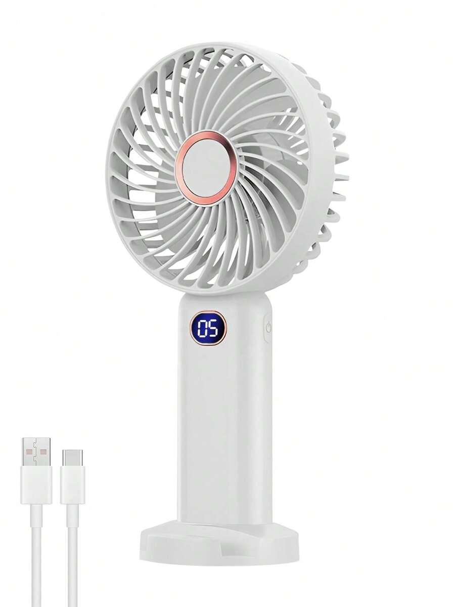 Biały mini wentylator USB