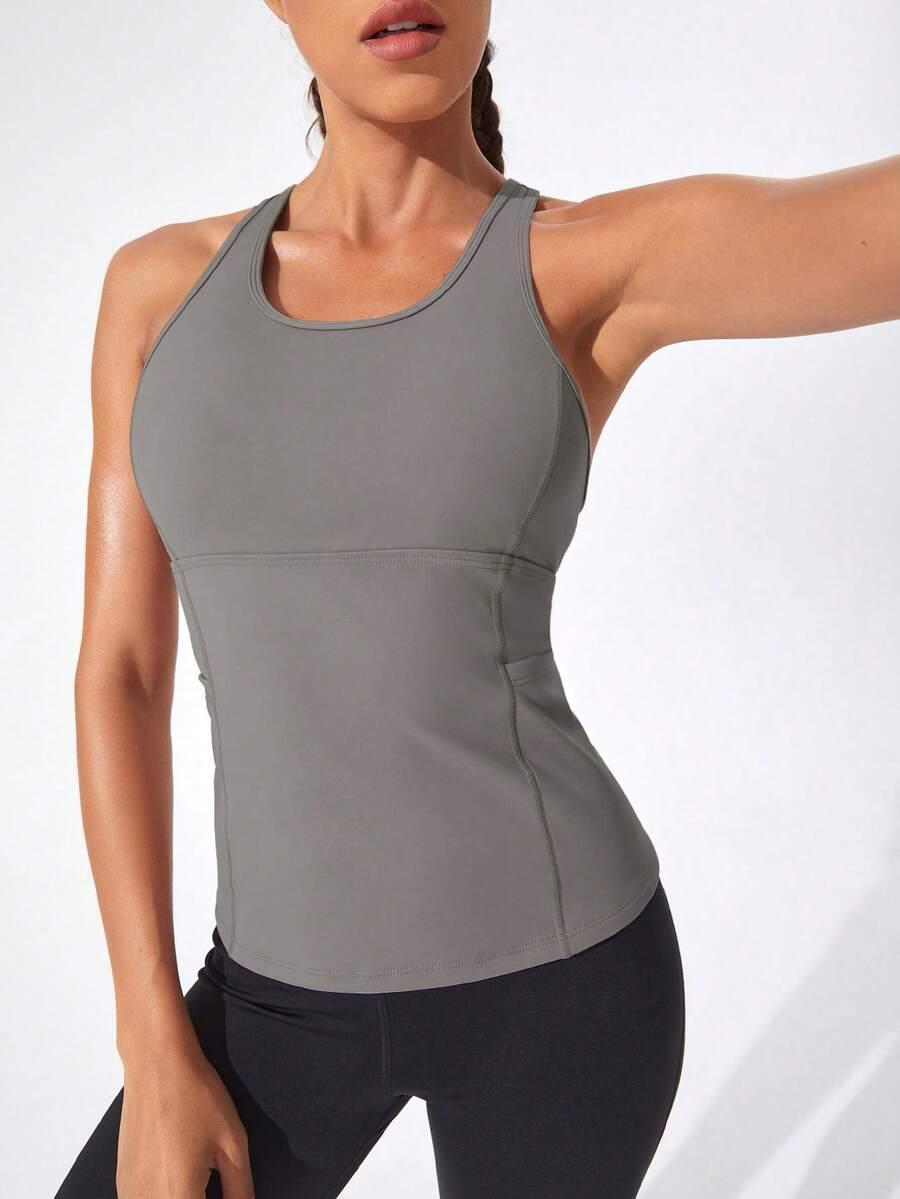 szary sportowy top