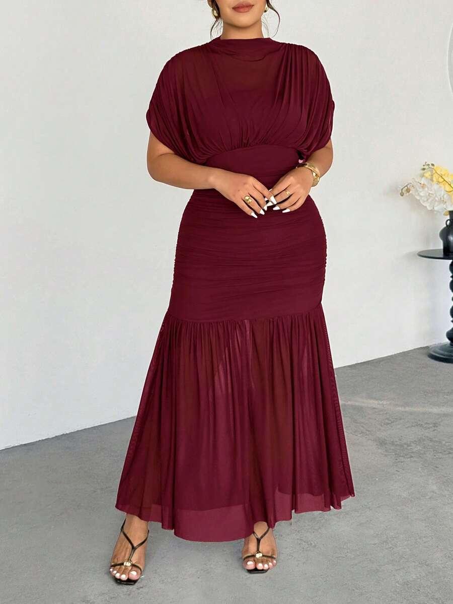 CZERWONA MAXI SUKIENKA