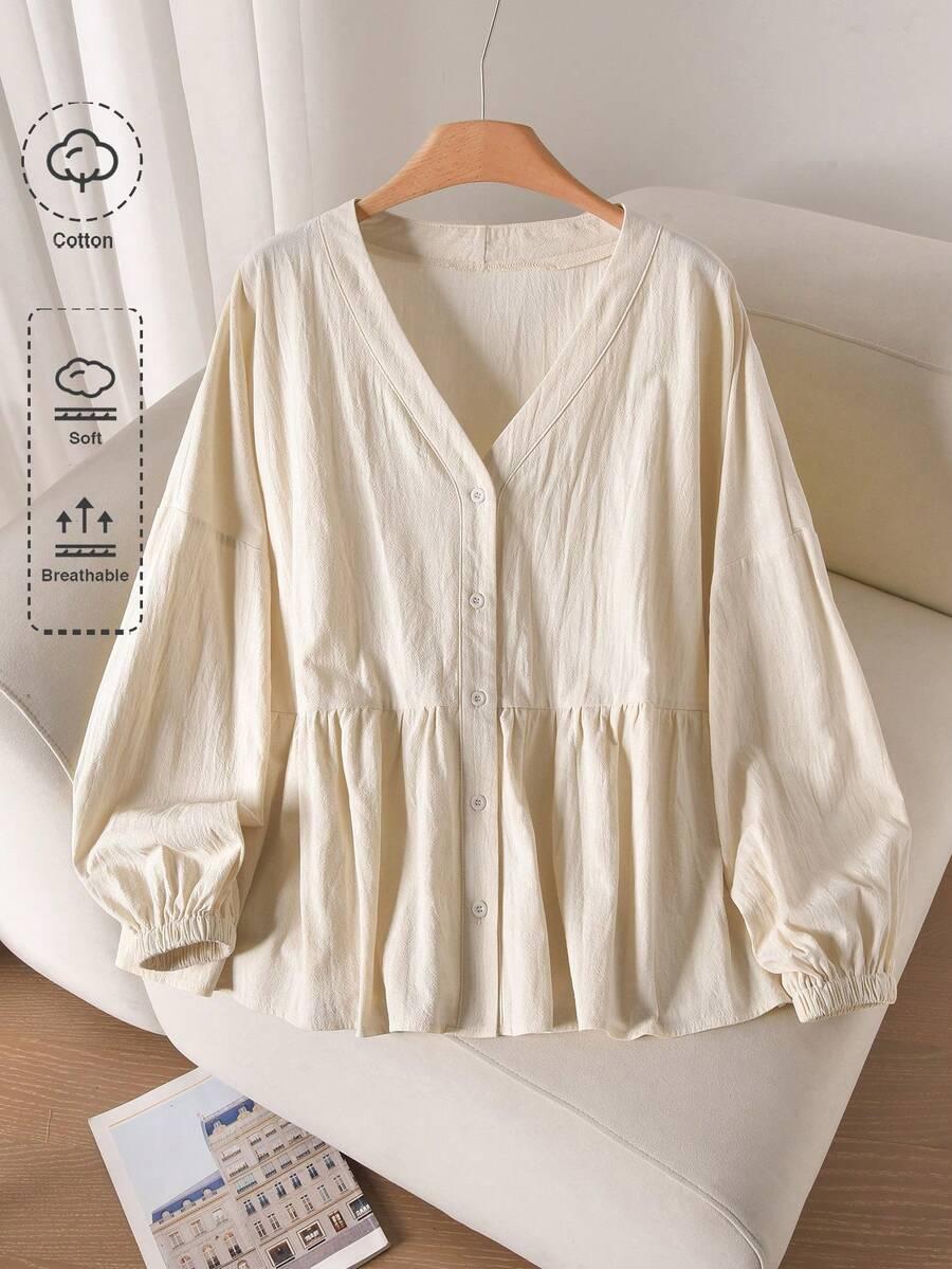 KOSZULA V-NECK DŁUGI RĘKAW 