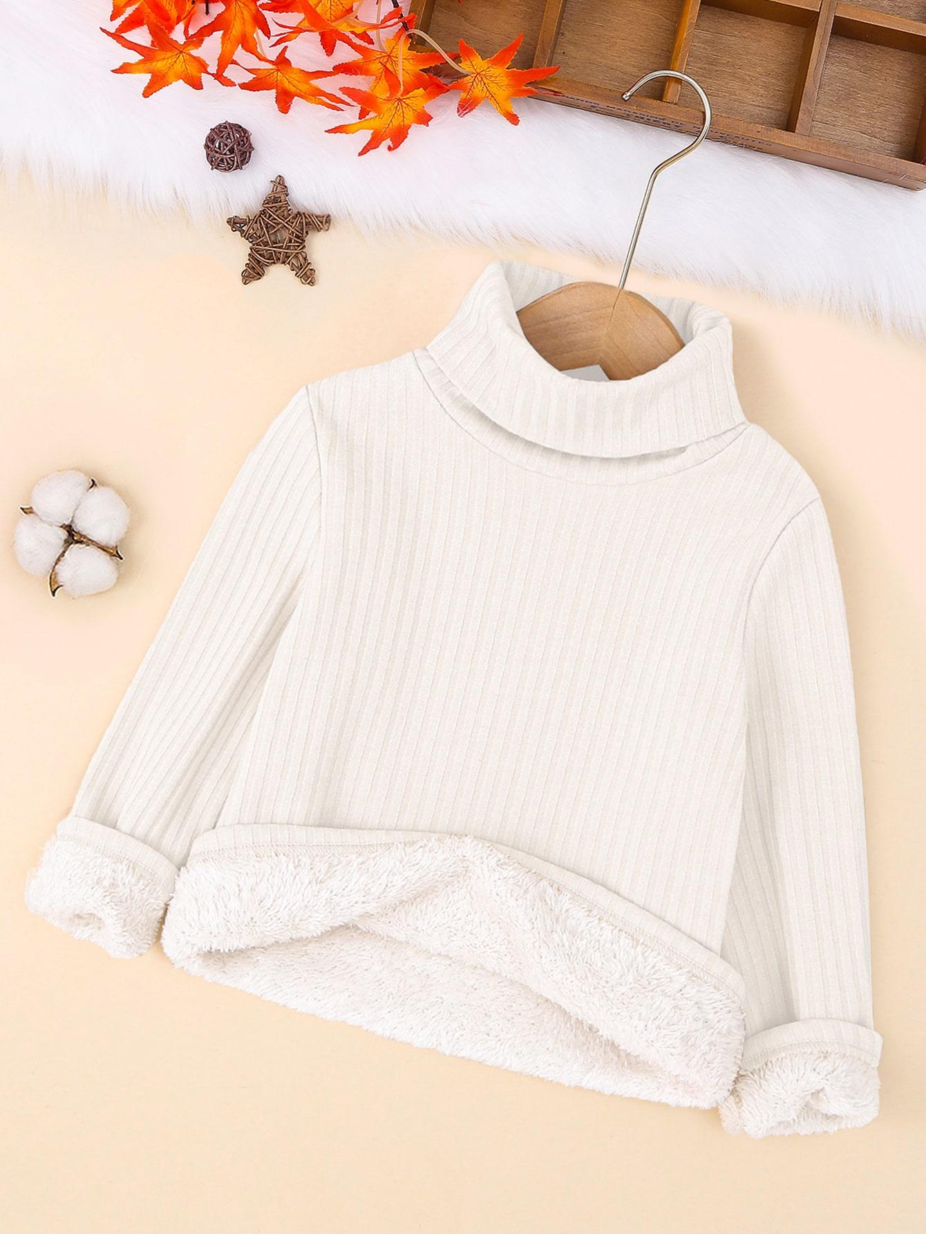 ocieplany sweter prążki