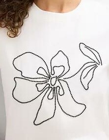 T-SHIRT DAMSKI OKRĄGŁY DEKOLT BAWEŁNA