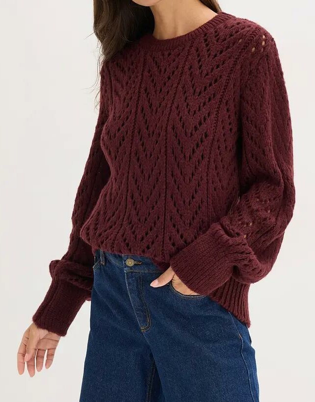 SWETER AŻUROWY DAMSKI