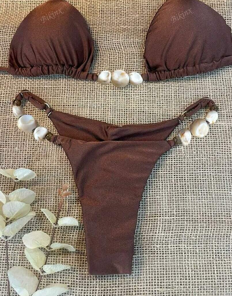 BRĄZOWA GÓRA OD BIKINI WIĄZANIE