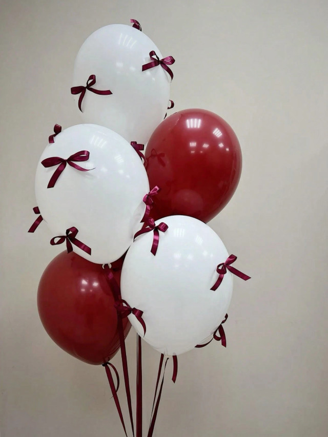 LATEKSOWE BALONY KOKARDY 20-pack