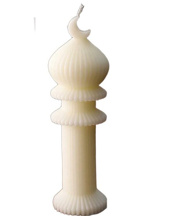 biała świeczka zapachowa ramadan