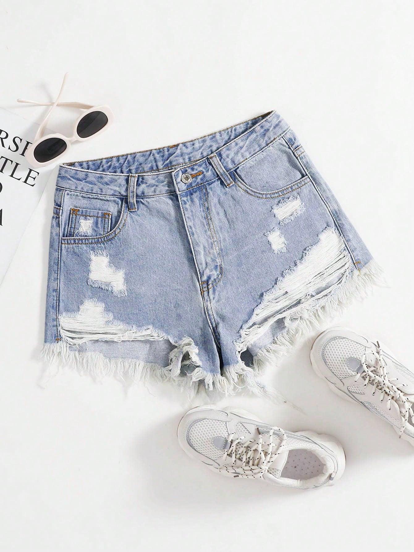 NIEBIESKIE SPODENKI JEANS