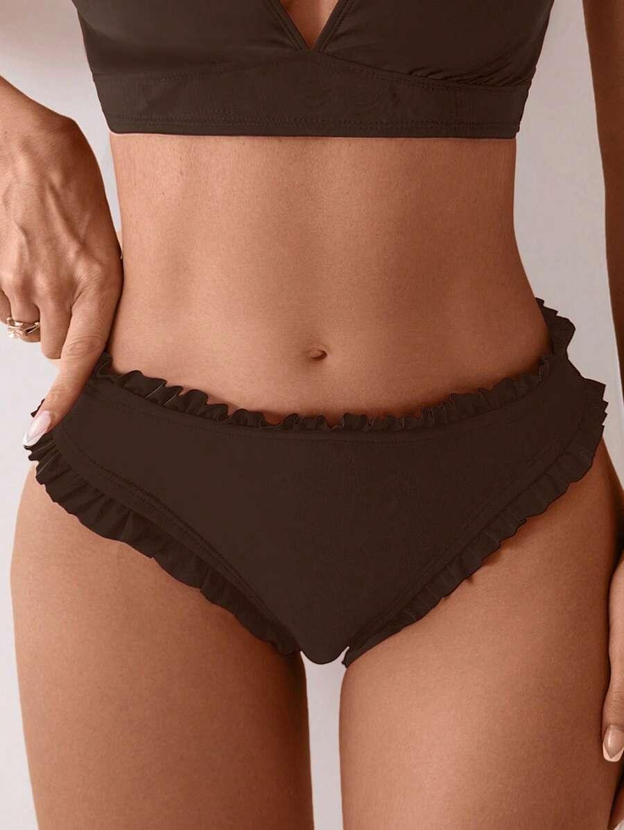 dół od bikini figi falbany