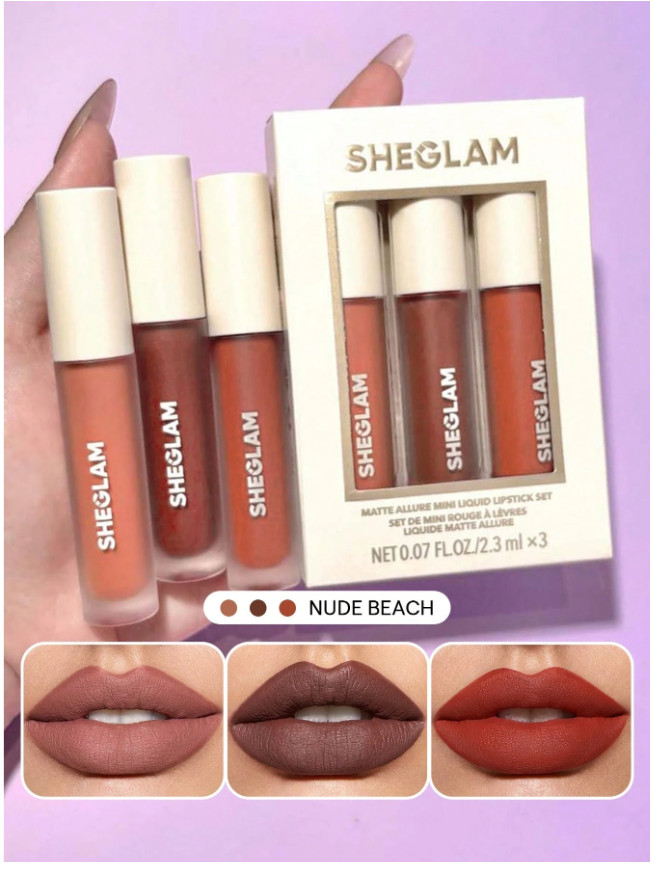 pomadka w płynie 3-pack nude beach