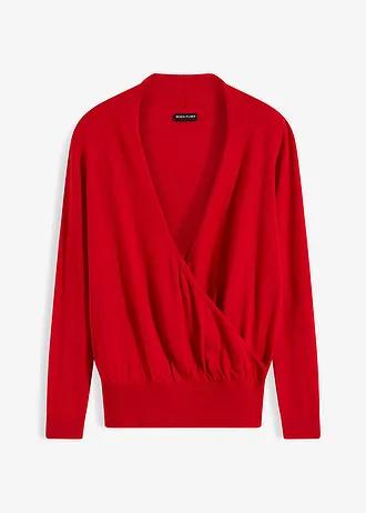 SWETER Z EFEKTEM ZAŁOŻENIA KOPERTOWEGO