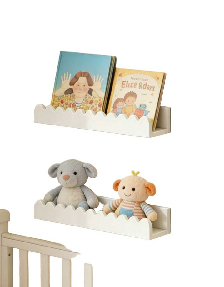 biała półka na ścianę 2-pack