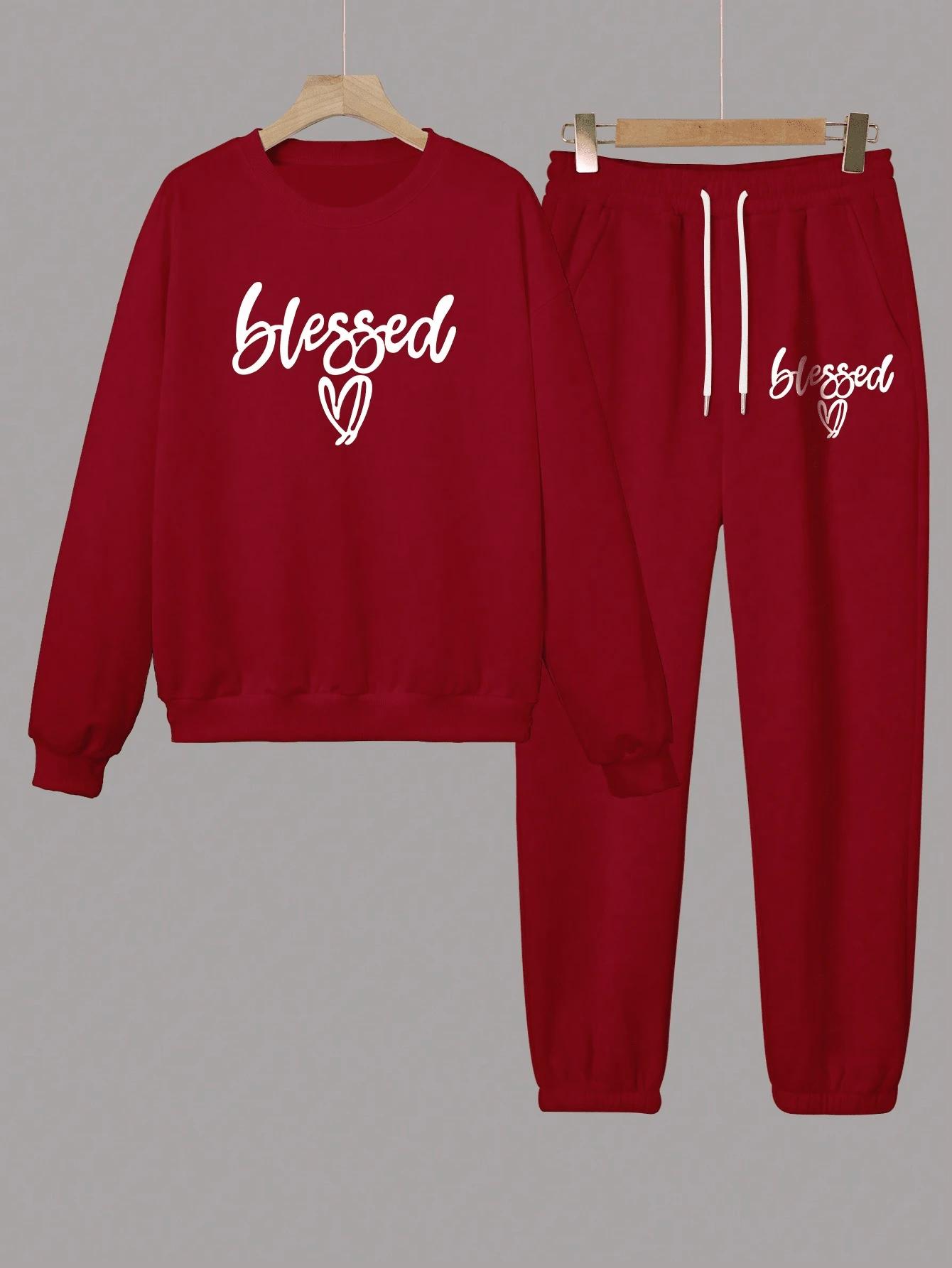 komplet dresowy bluza spodnie nadruk