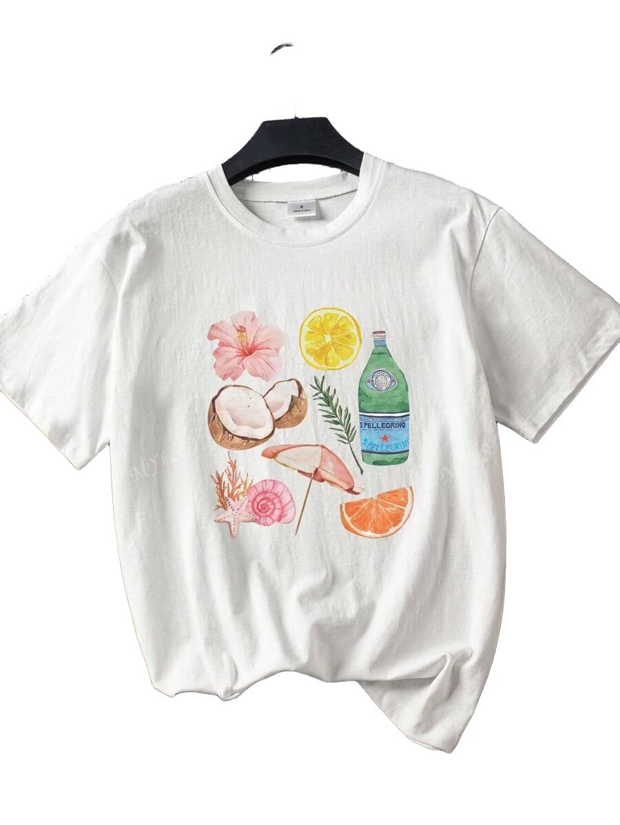 T-SHIRT DAMSKI Z NADRUKIEM
