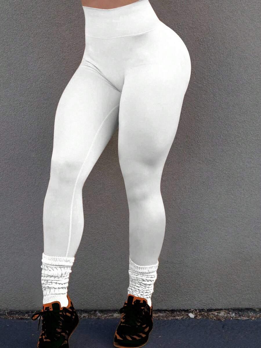 BIAŁE LEGGINSY WYSOKI STAN