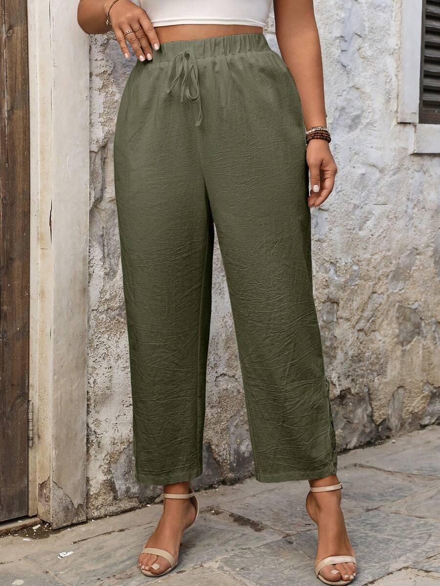 zielone spodnie casual