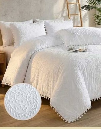 biały komplet pościeli