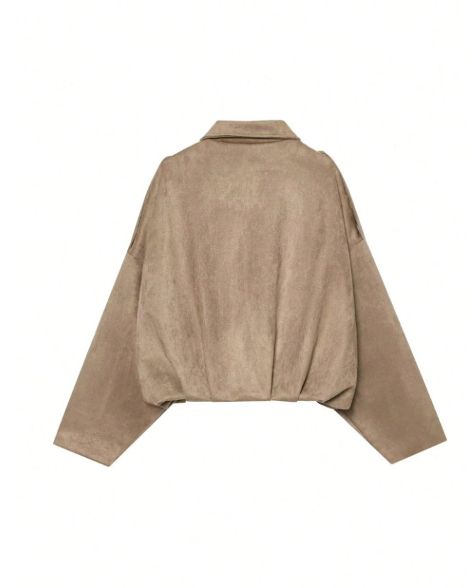 BRĄZOWA KURTKA BOMBER