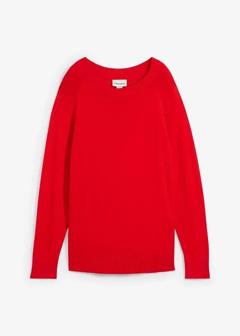 SWETER DAMSKI WISKOZA Z OKRĄGŁYM DEKOLTEM 