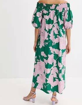 SUKIENKA MAXI OVERSIZE PLUS SIZE BAWEŁNIANA DEKOLT CARMEN 
