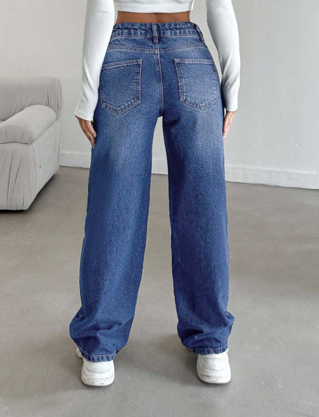NIEBIESKIE SPODNIE JEANS