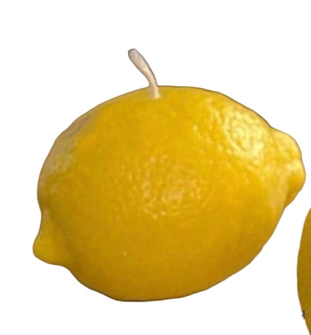 żółta świeca zapachowa cytryna