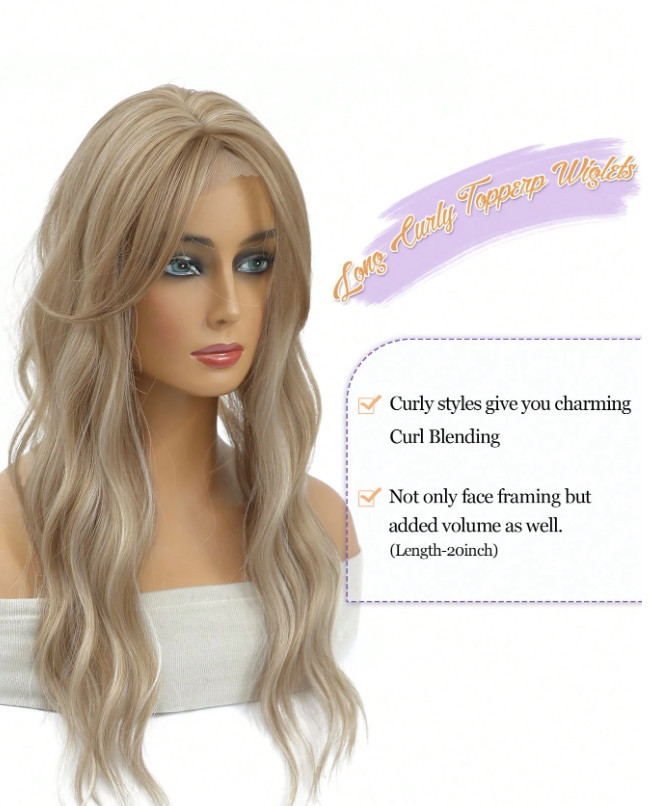 BLOND PERUKA WŁOSY SYNTETYCZNE