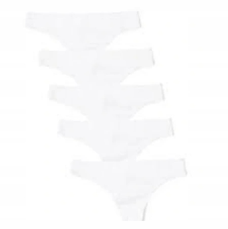 białe majtki stringi 5-pack 