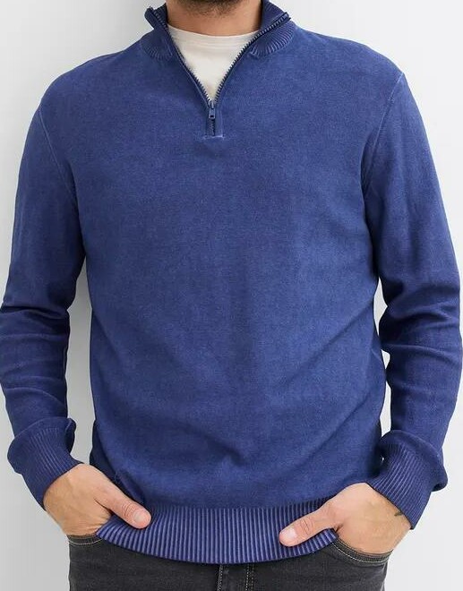 SWETER MĘSKI PÓŁGOLF Z ZAMKIEM
