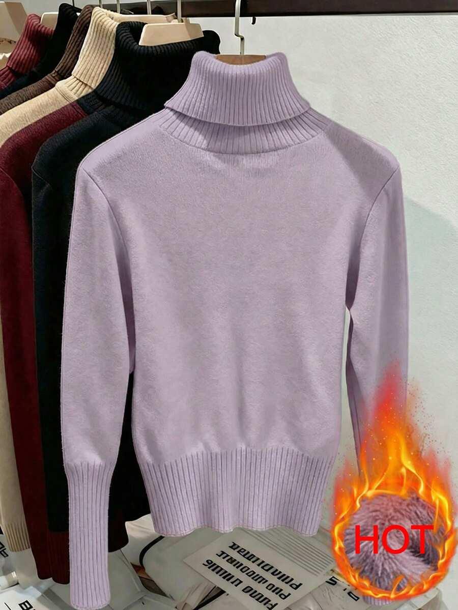 FIOLETOWY SWETER GOLF 