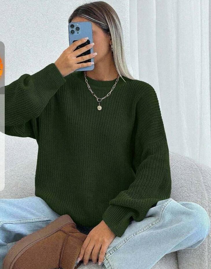 zielony sweter oversize 