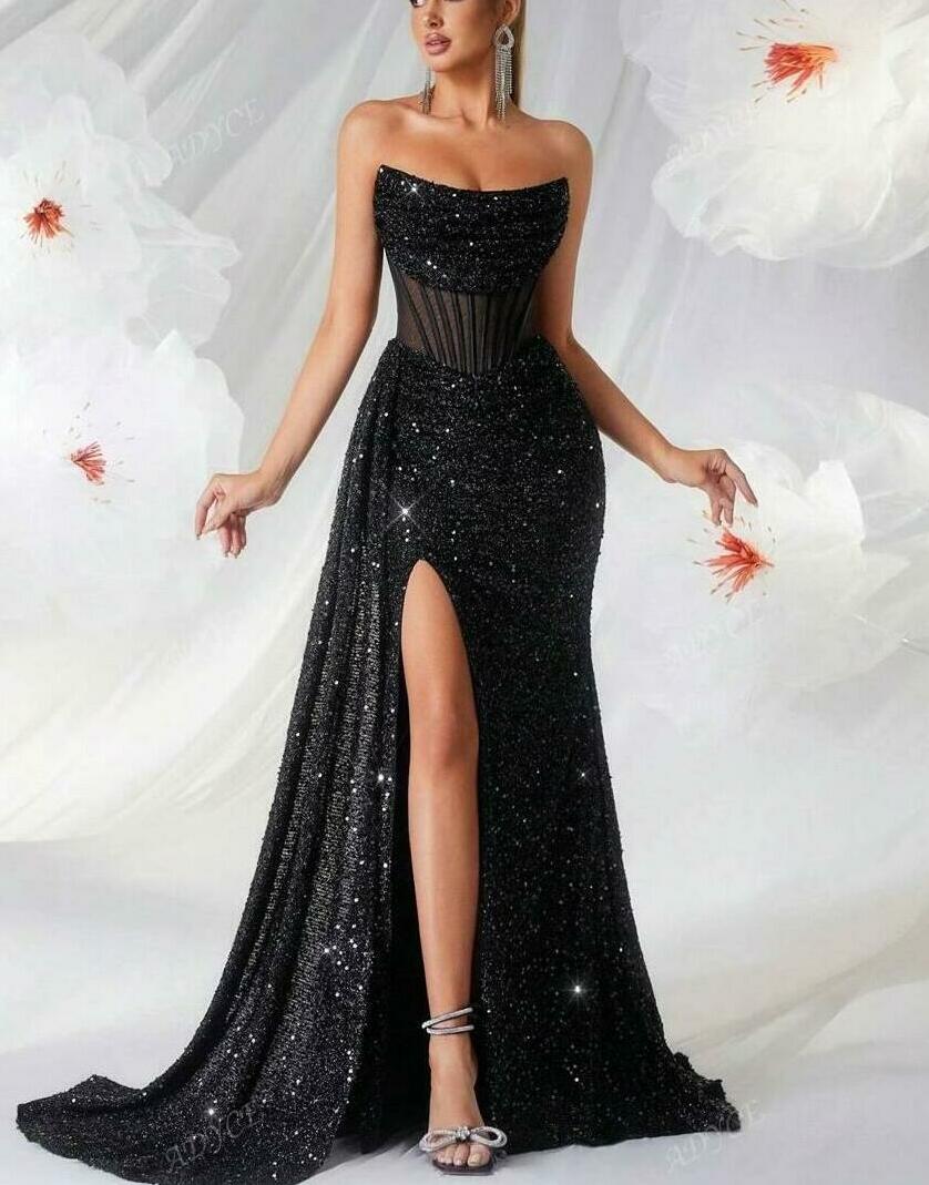 CZARNA MAXI SUKIENKA