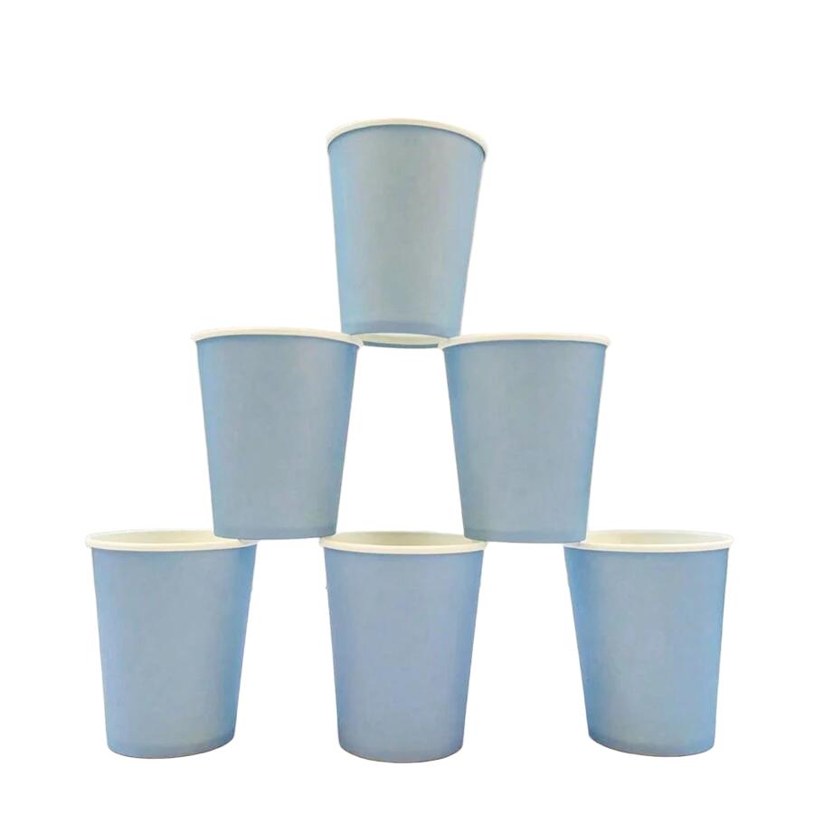 niebieskie papierowe kubki 10 pack 