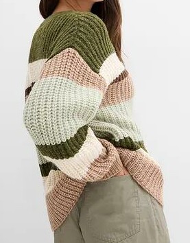 GRUBY SWETER ROZPINANY Z EFEKTEM CIENIOWANIA