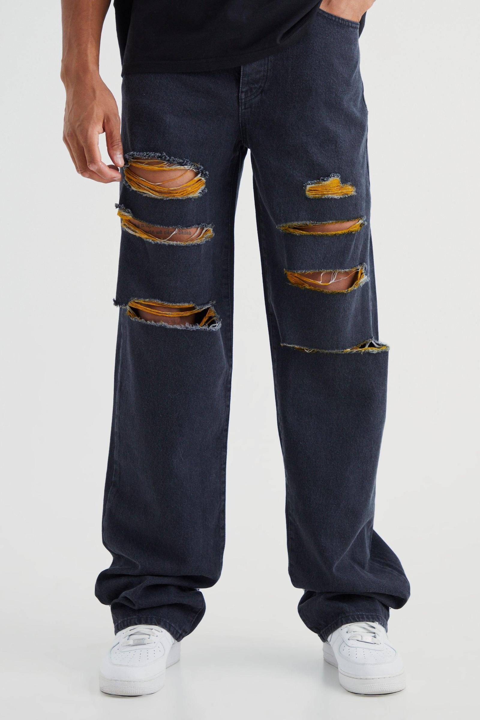SPODNIE JEANS PRZETARCIA