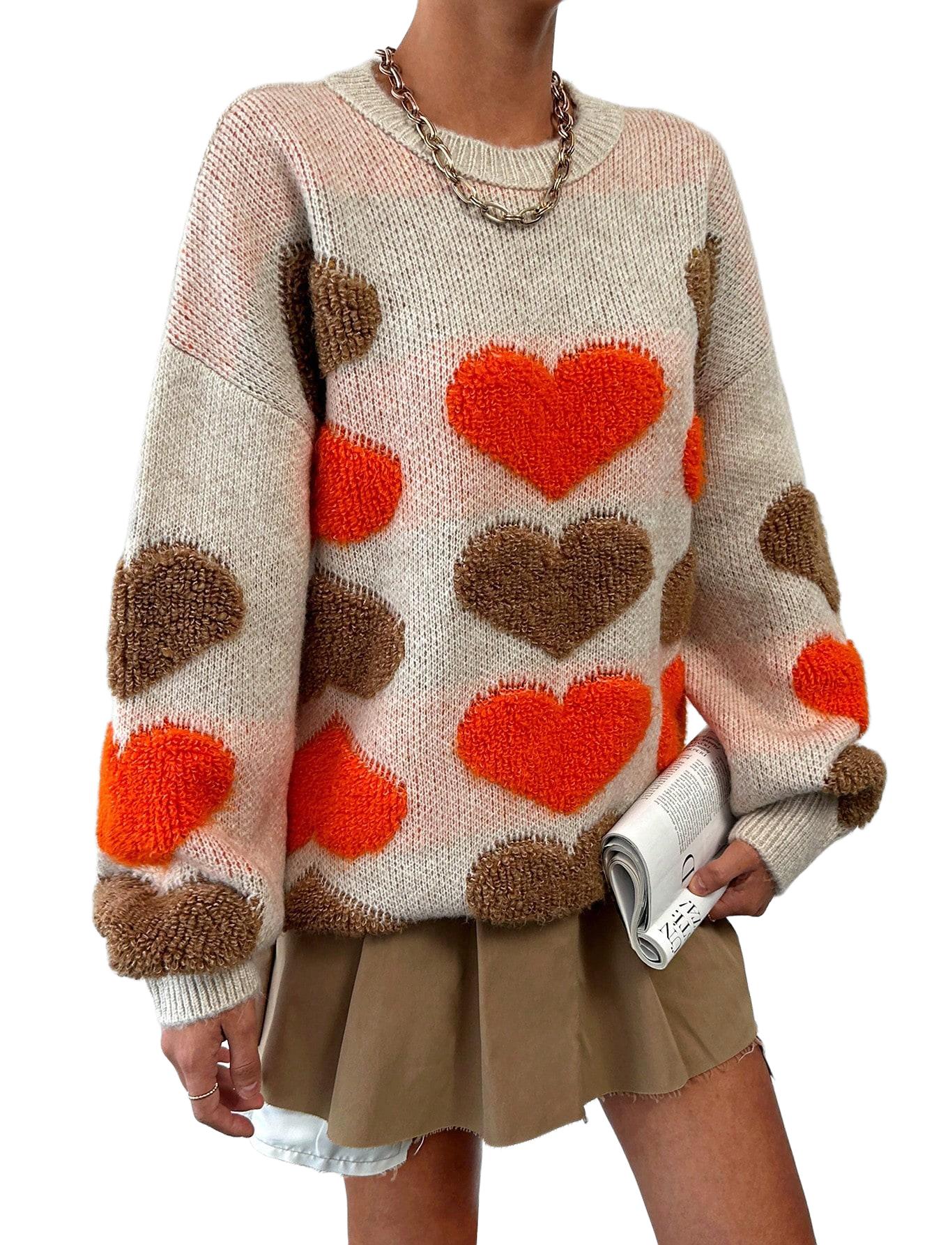 SWETER Z NADRUKIEM SERCA
