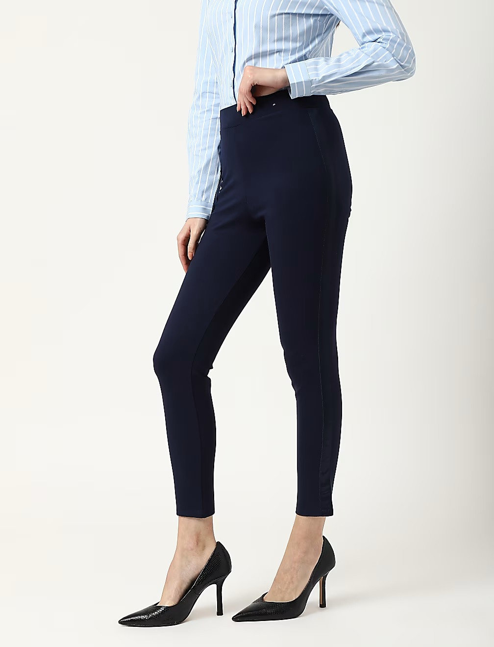 GRANATOWE LEGGINSY LAMPAS T59-4969K-F0