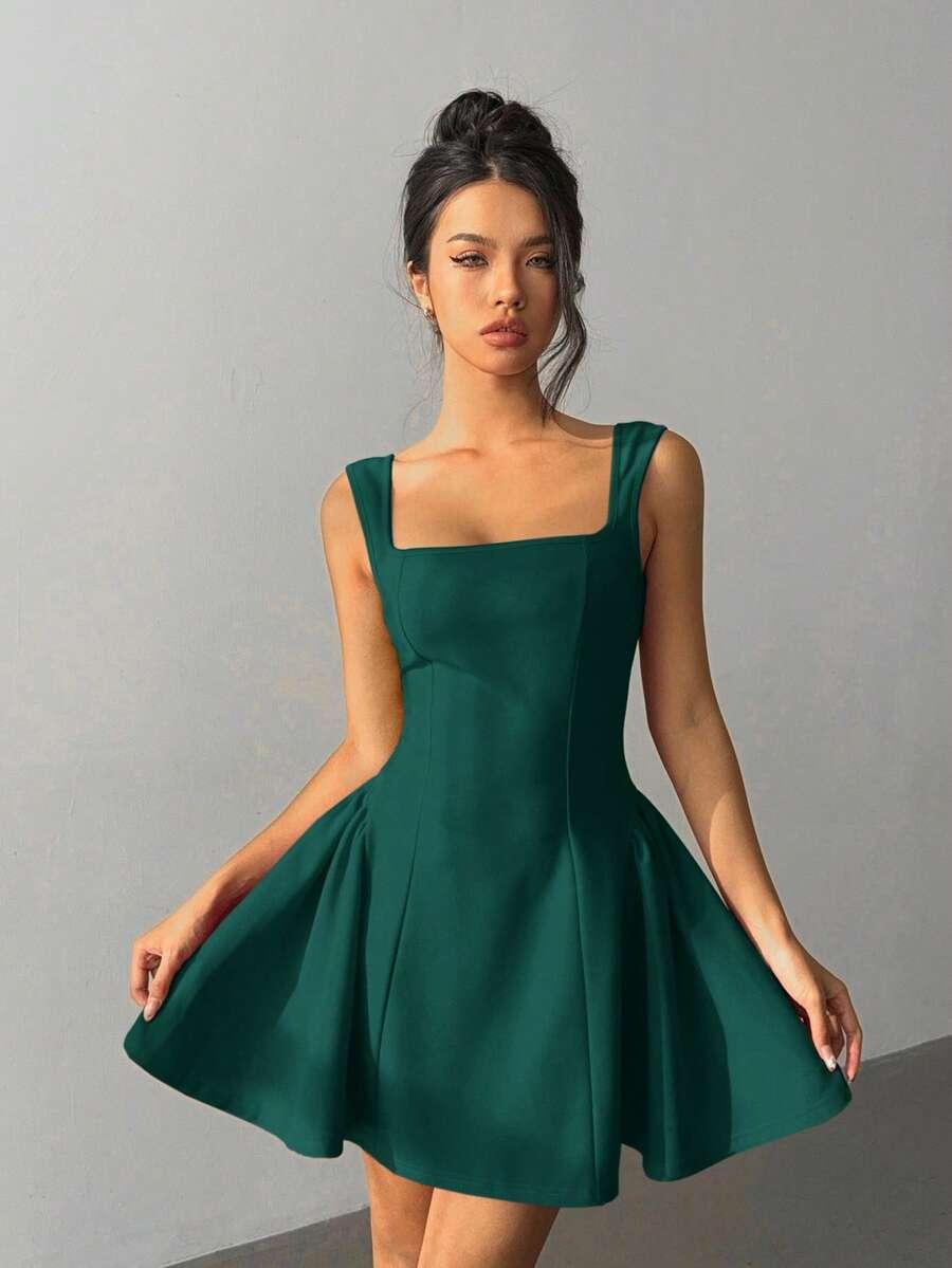 zielona mini sukienka