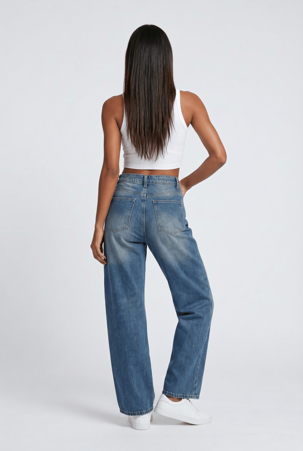 SPODNIE JEANS WYSOKI STAN