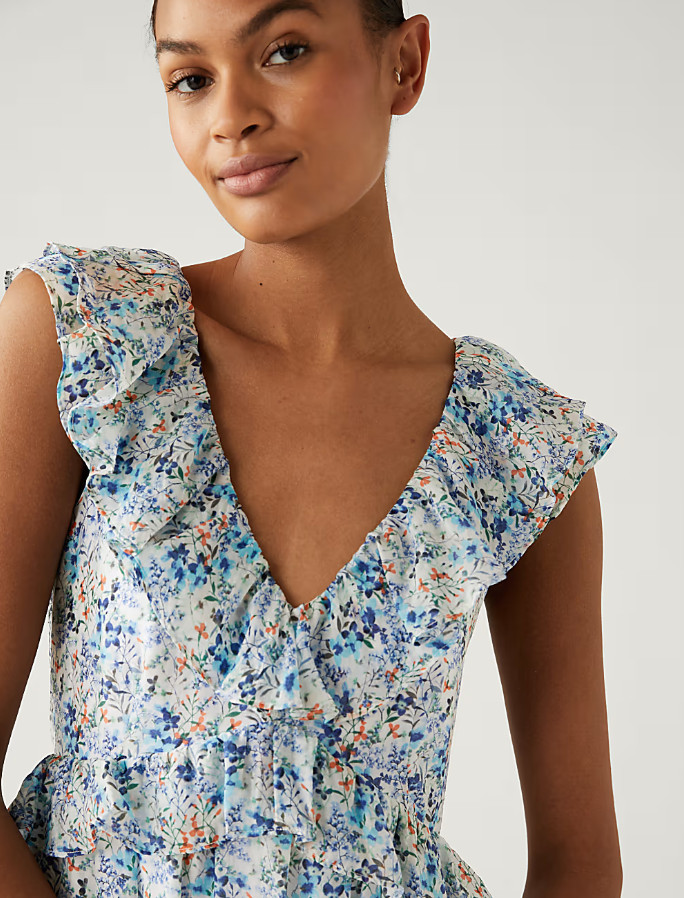 MIDI SUKIENKA FALBANA PRINT T69-1700-E4