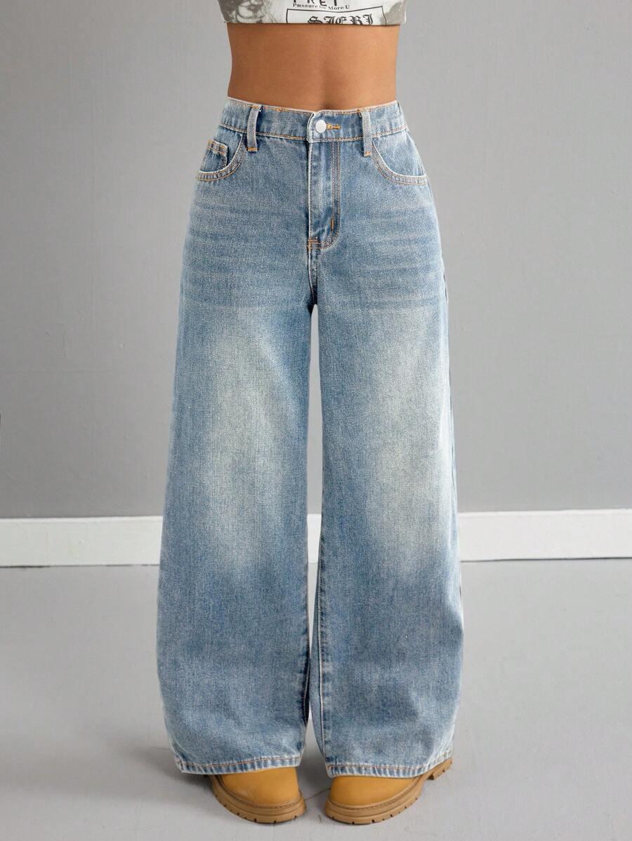 NIEBIESKIE SPODNIE JEANS