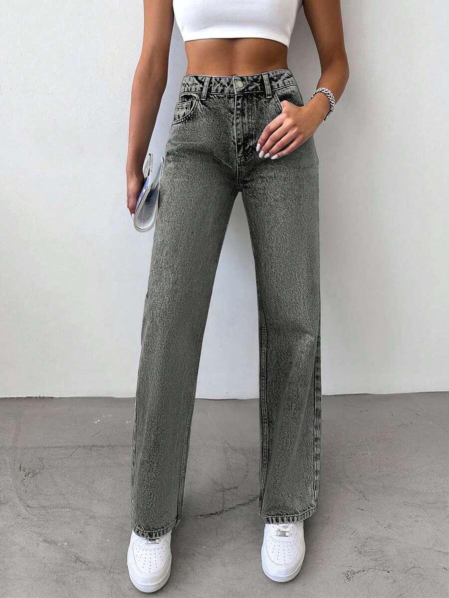 szare spodnie jeans
