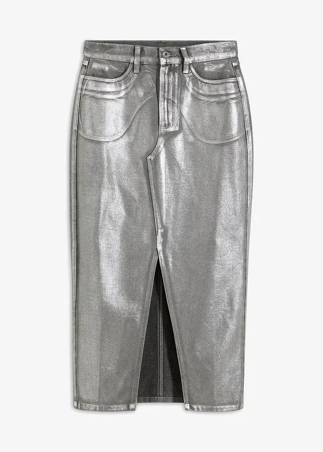 ELEGANCKA MAXI SPÓDNICA REGULAR BAWEŁNIANA Z ZAMKIEM