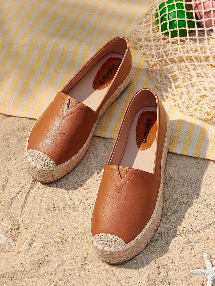 BRĄZOWE KLASYCZNE ESPADRYLE 