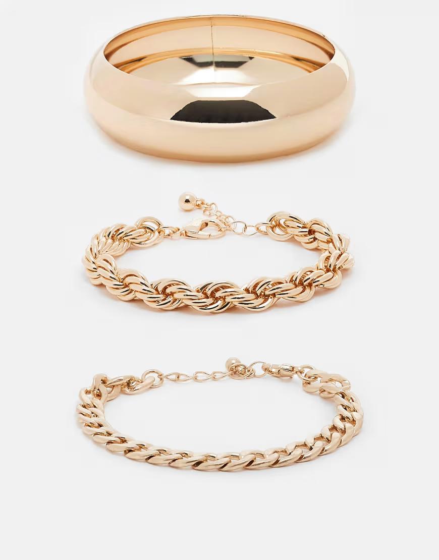 złota bransoletka 3-pack