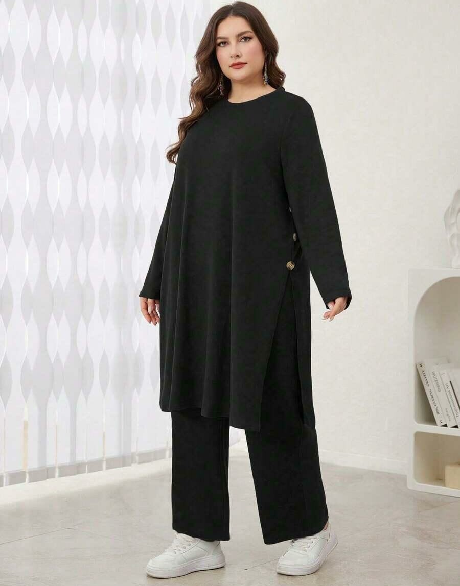 CZARNY KOMPLET SPODNIE BLUZA